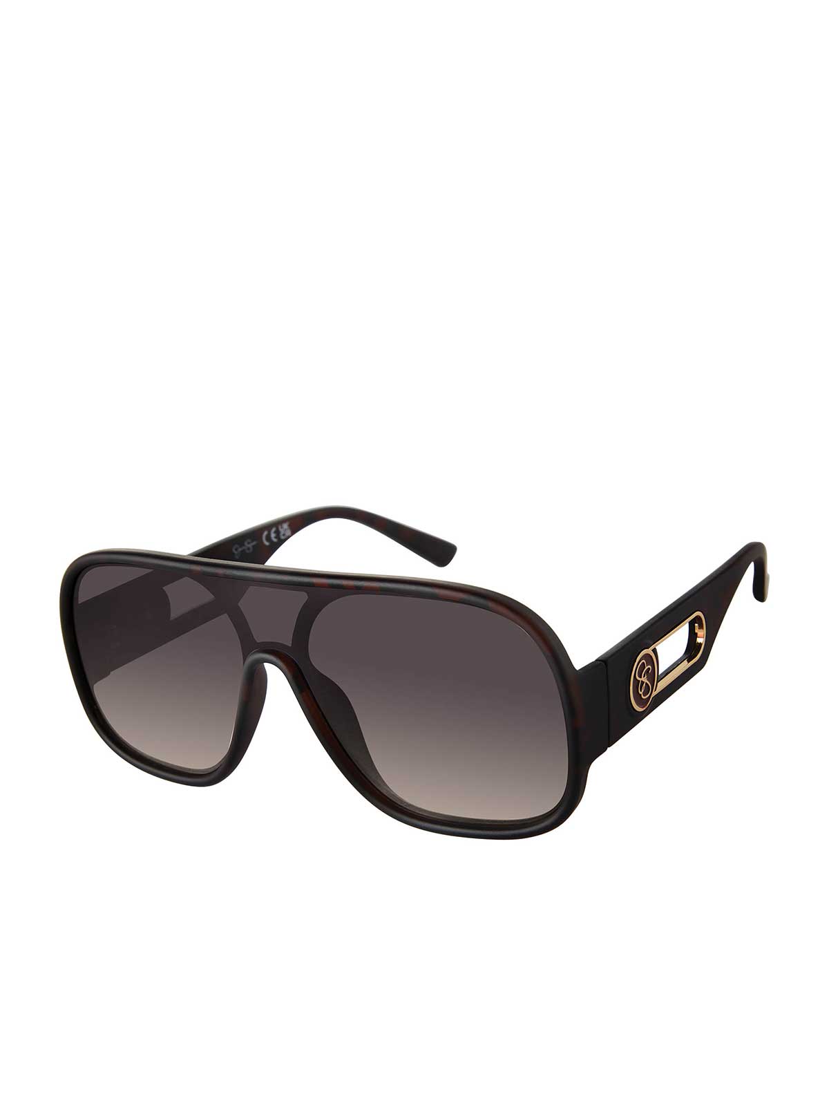 Jessica Simpson Exclusive - Modern Shield Aviator Sunglasses in Matte Tortoise