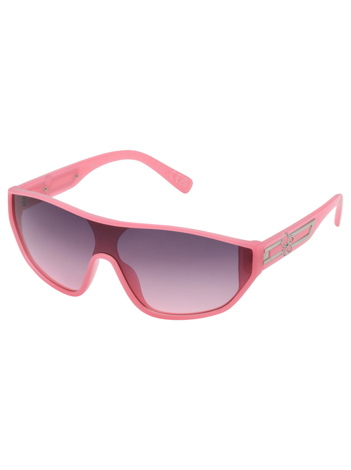 Jessica Simpson Popular - Wrap-Around Shield Sunglasses in Cream & Pink