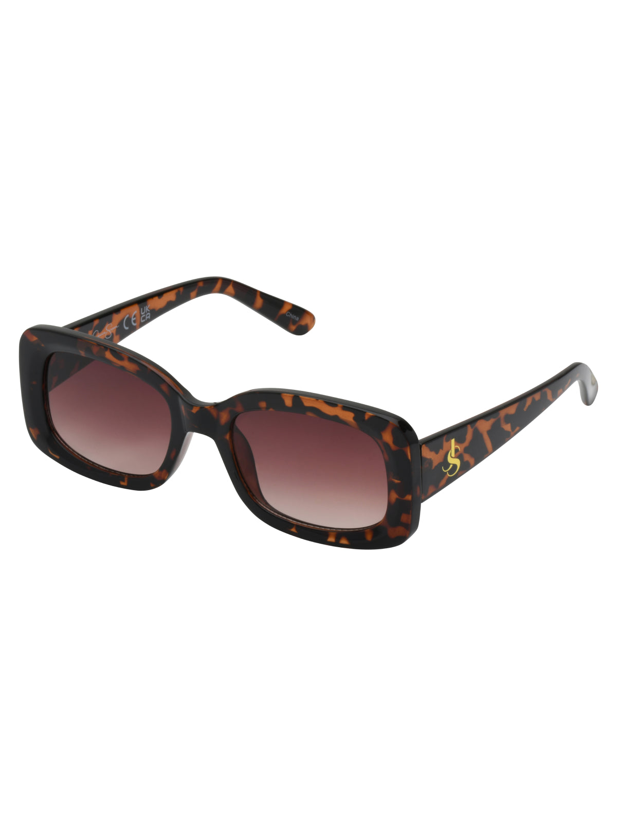 Jessica Simpson Featured - Retro Sunglasses in Tortoise