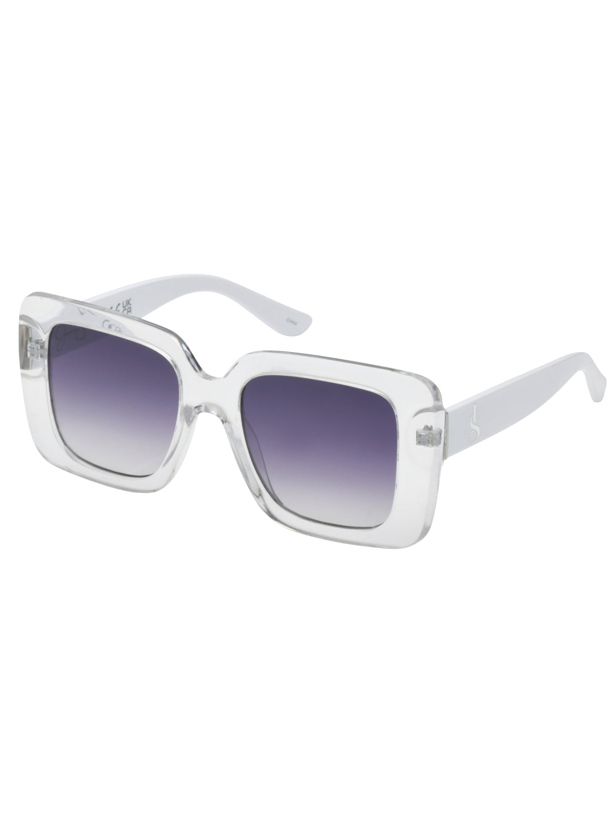 Jessica Simpson Recommended - Fashionable Square Sunglasses in Crystal Clear