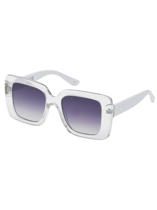 Jessica Simpson Recommended - Fashionable Square Sunglasses in Crystal Clear