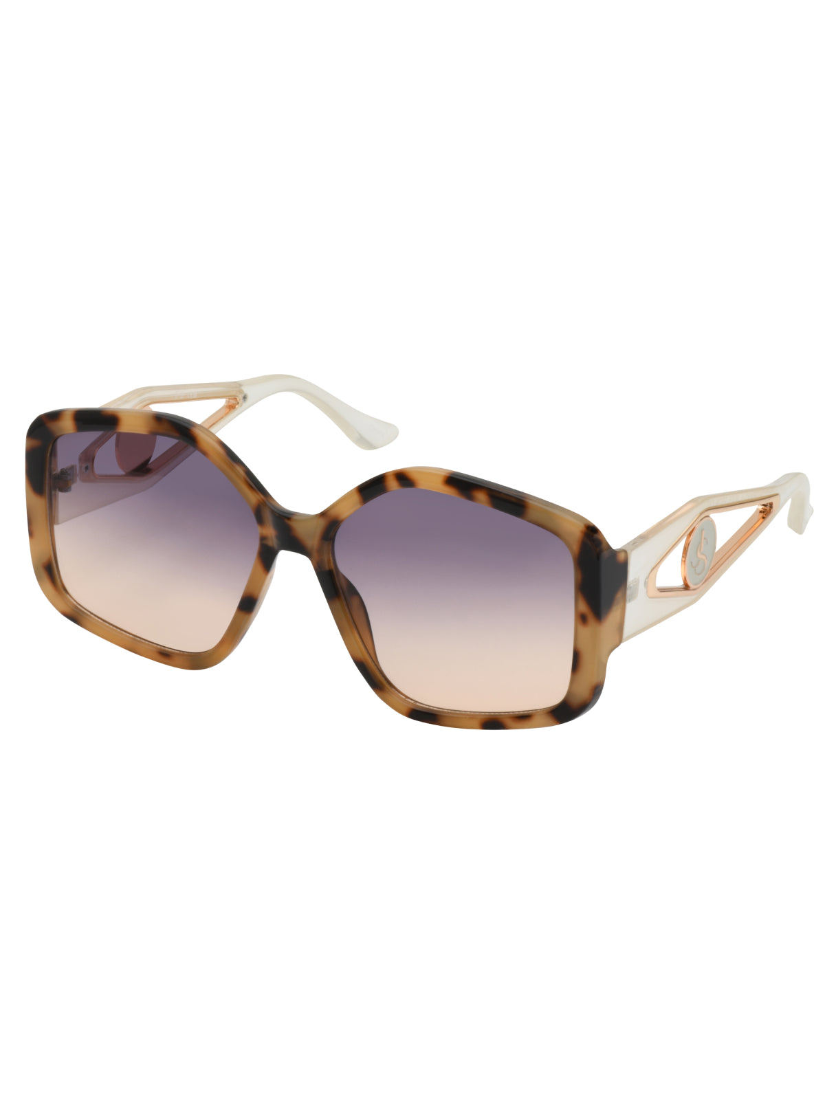 Jessica Simpson Best Seller - Oversized Geometric Sunglasses in Tortoise & Cream