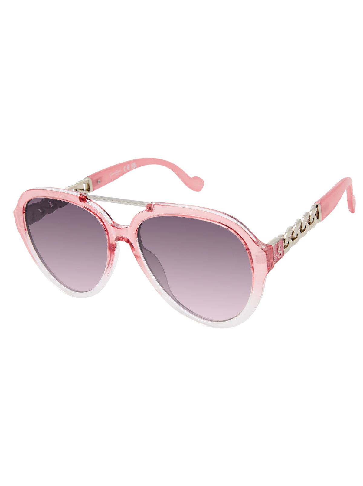 Jessica Simpson Trending - Modern Aviator Sunglasses in Cream to Pink Fade