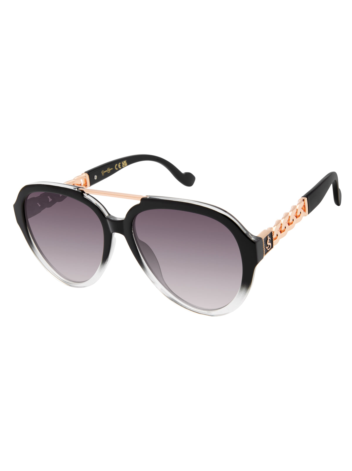 Jessica Simpson Popular - Modern Aviator Sunglasses in Black Fade