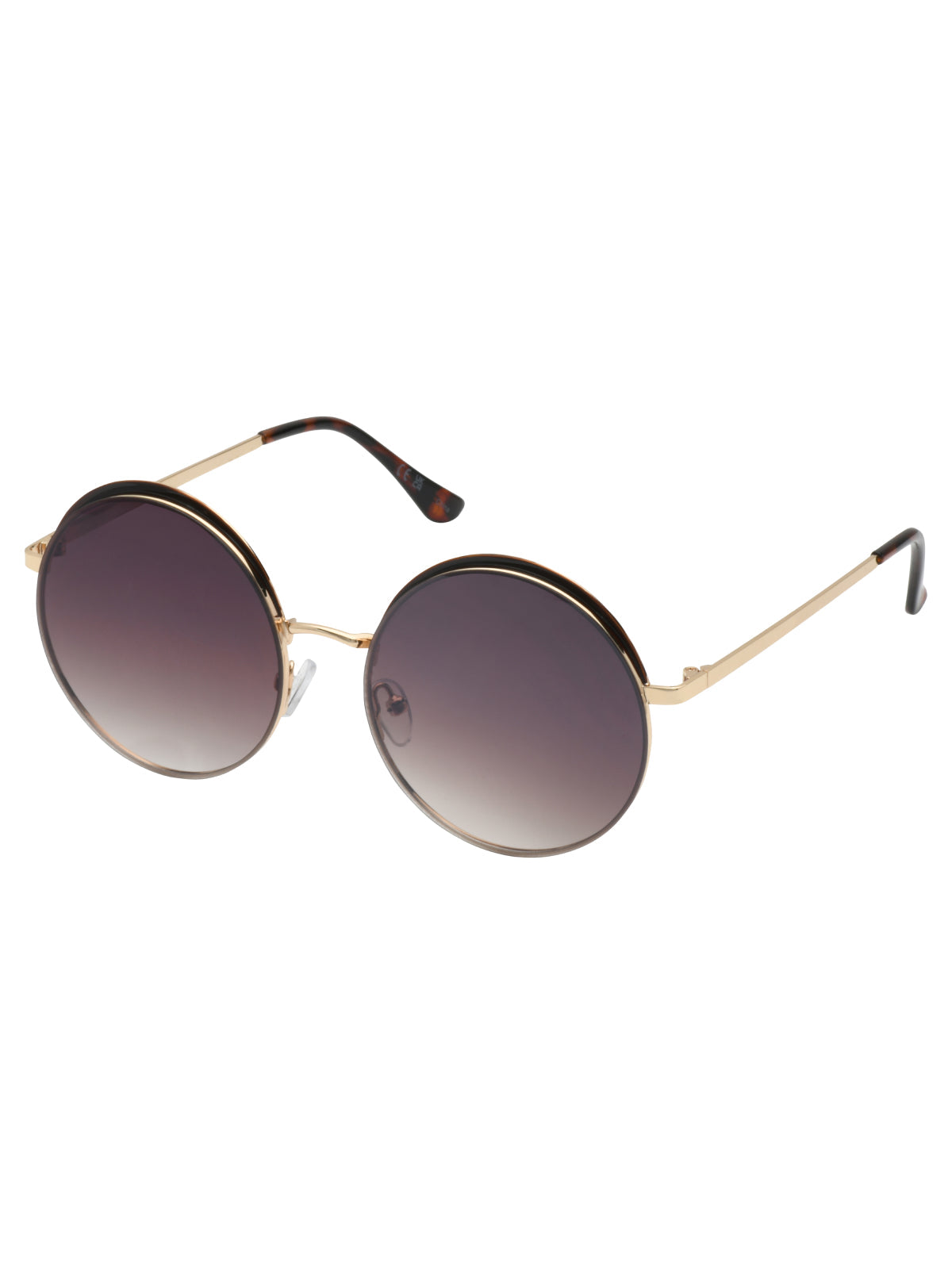 Jessica Simpson Featured - Vintage Round Metal Sunglasses in Gold & Tortoise