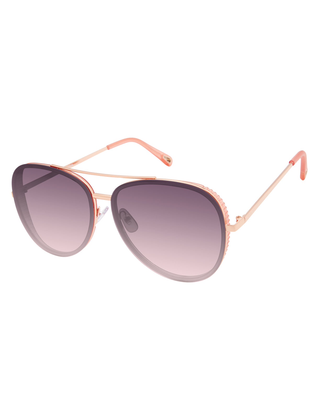 Jessica Simpson Best Seller - Glam Aviator Pilot Sunglasses in Rose Gold & Rose