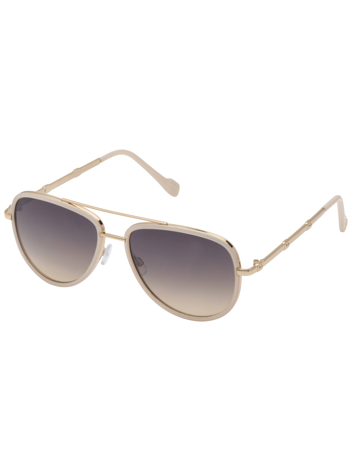 Jessica Simpson Exclusive - Modern Metal Aviator Sunglasses in Gold & Cream