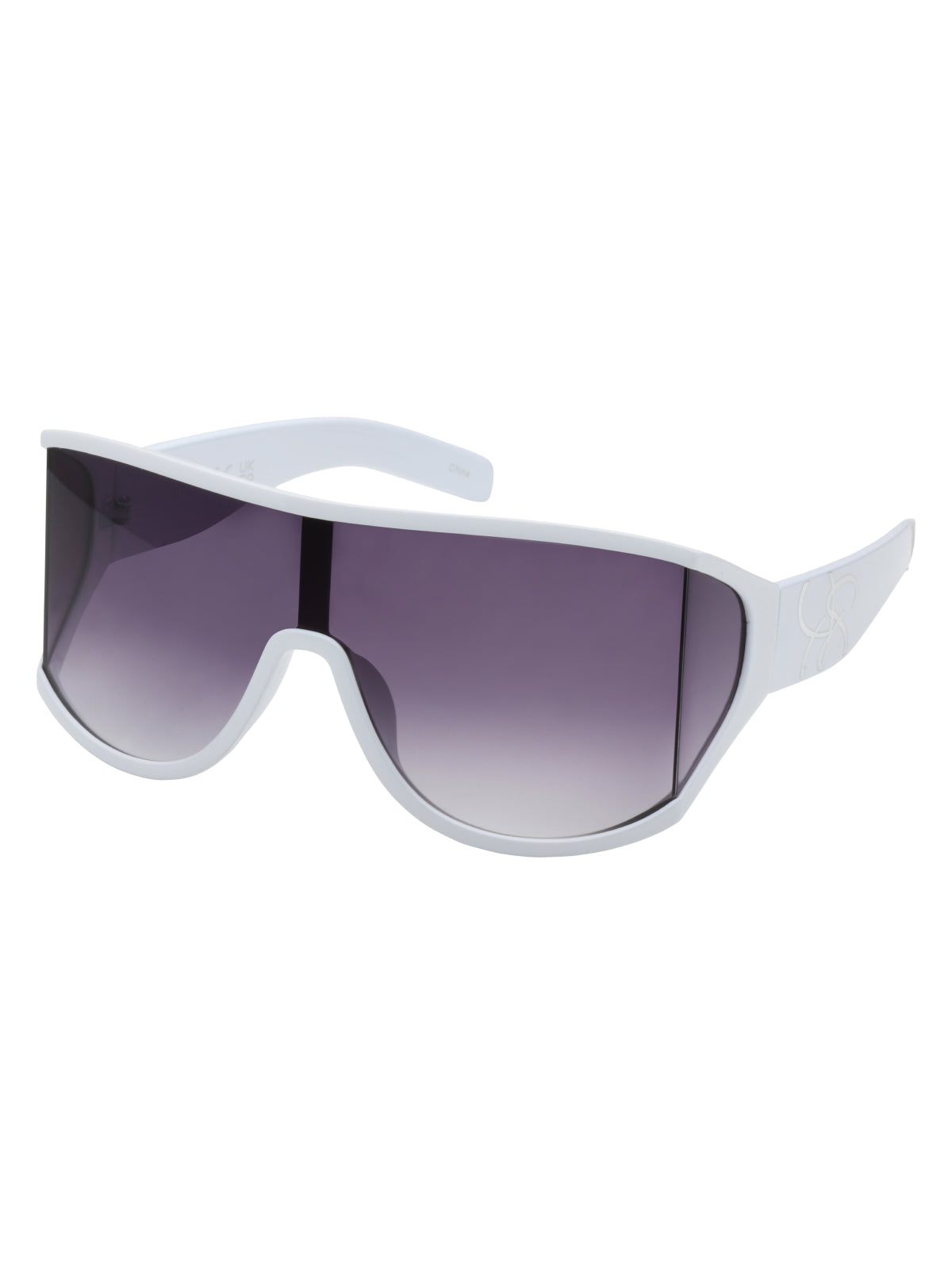Jessica Simpson Recommended - Oversized Square Wrap Shield Sunglasses in White