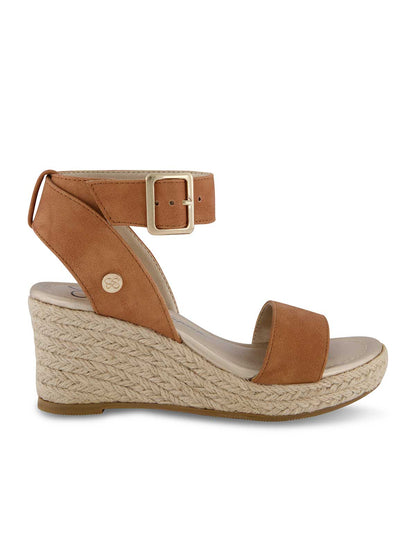 Jessica Simpson Popular - Girls' Asha Cuff Wedge Sandals in Cognac