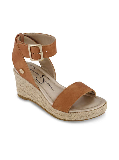 Jessica Simpson Popular - Girls' Asha Cuff Wedge Sandals in Cognac