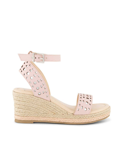 Jessica Simpson Featured - Girls' Asha Perforated Wedge Sandal in Blush