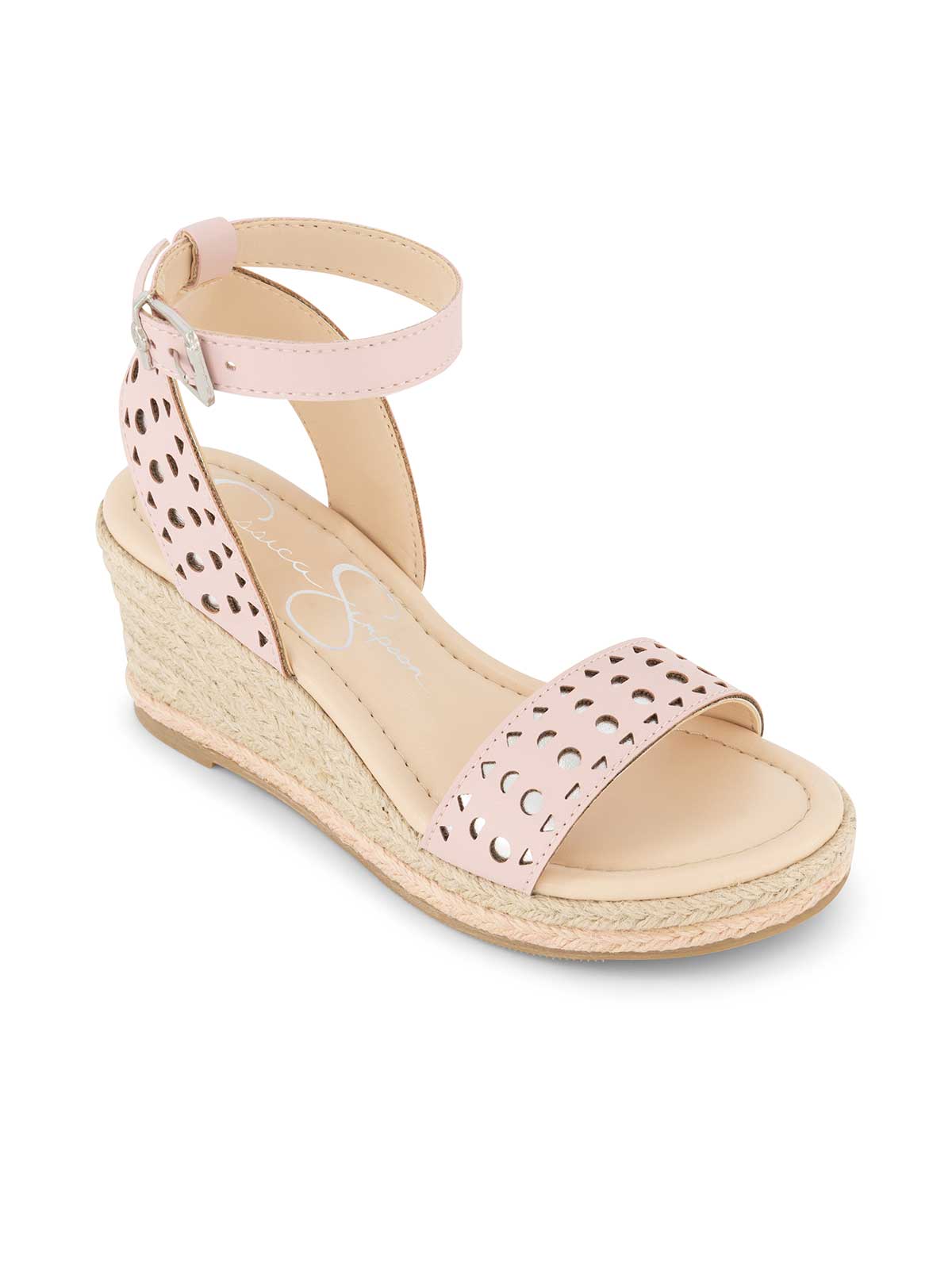 Jessica Simpson Featured - Girls' Asha Perforated Wedge Sandal in Blush