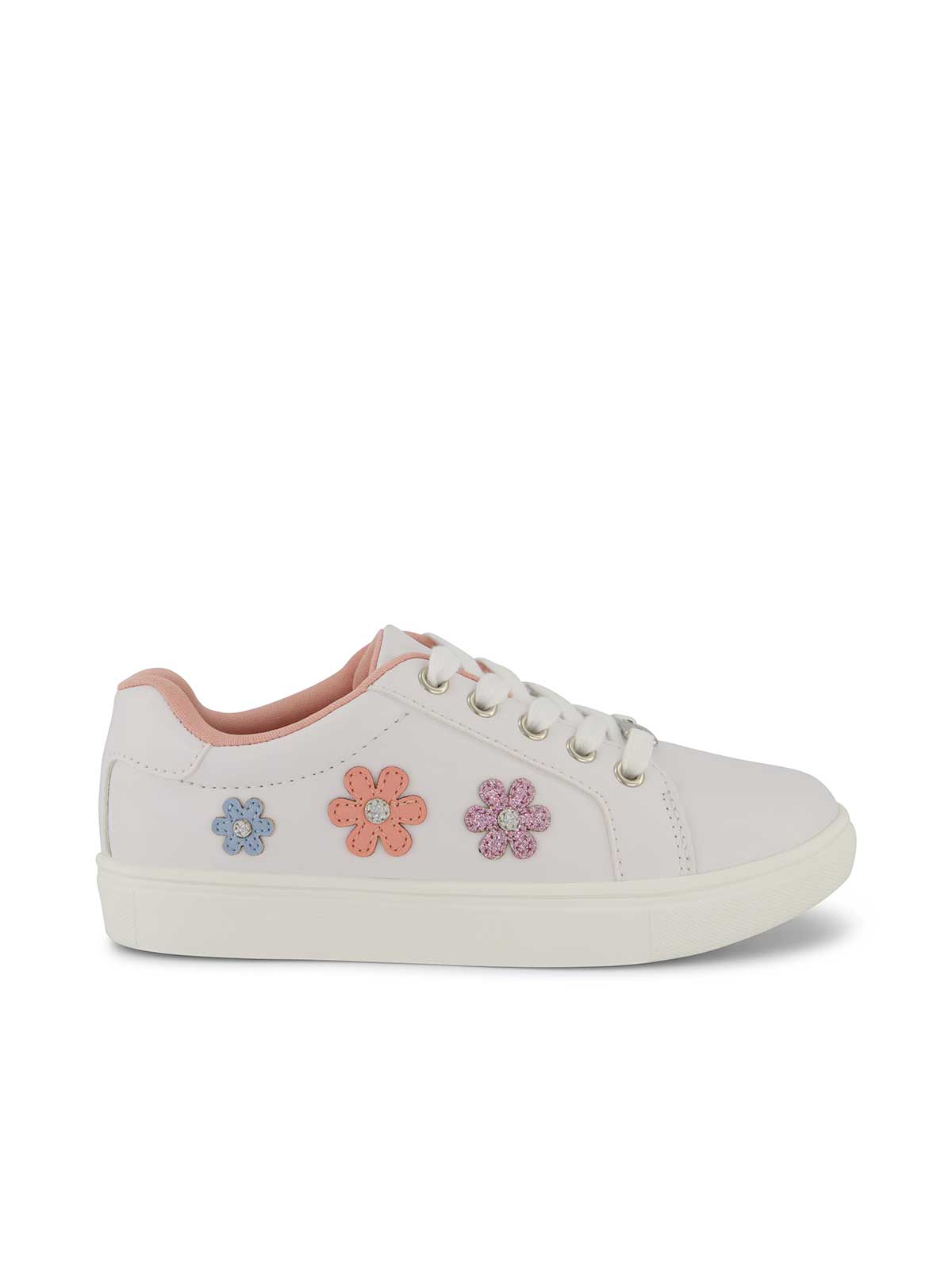 Jessica Simpson Popular - Girls' Gina Flower Low Sneakers in White