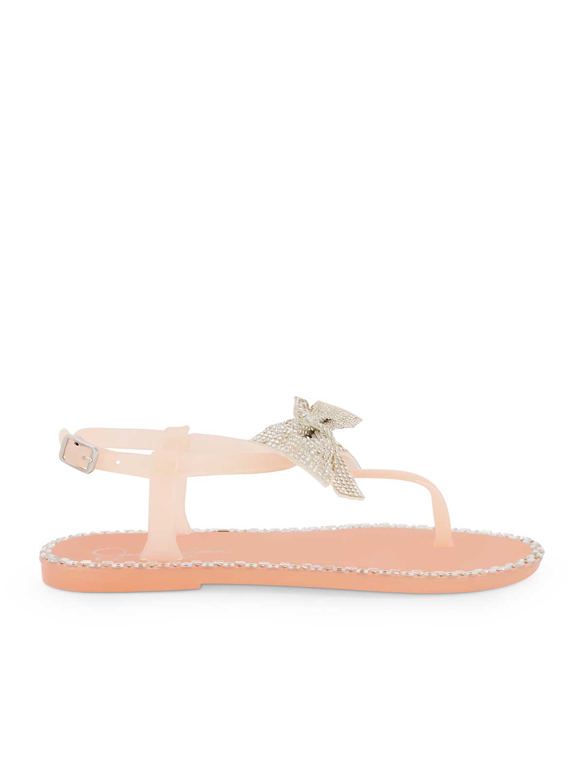 Jessica Simpson Best Seller - Girls' Jelly Bow Slippers in Blush