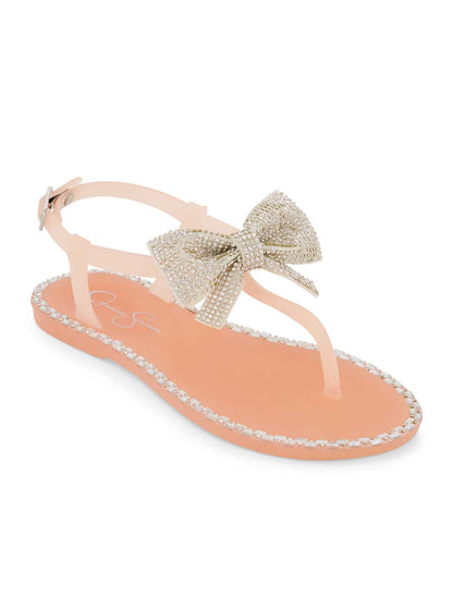 Jessica Simpson Best Seller - Girls' Jelly Bow Slippers in Blush