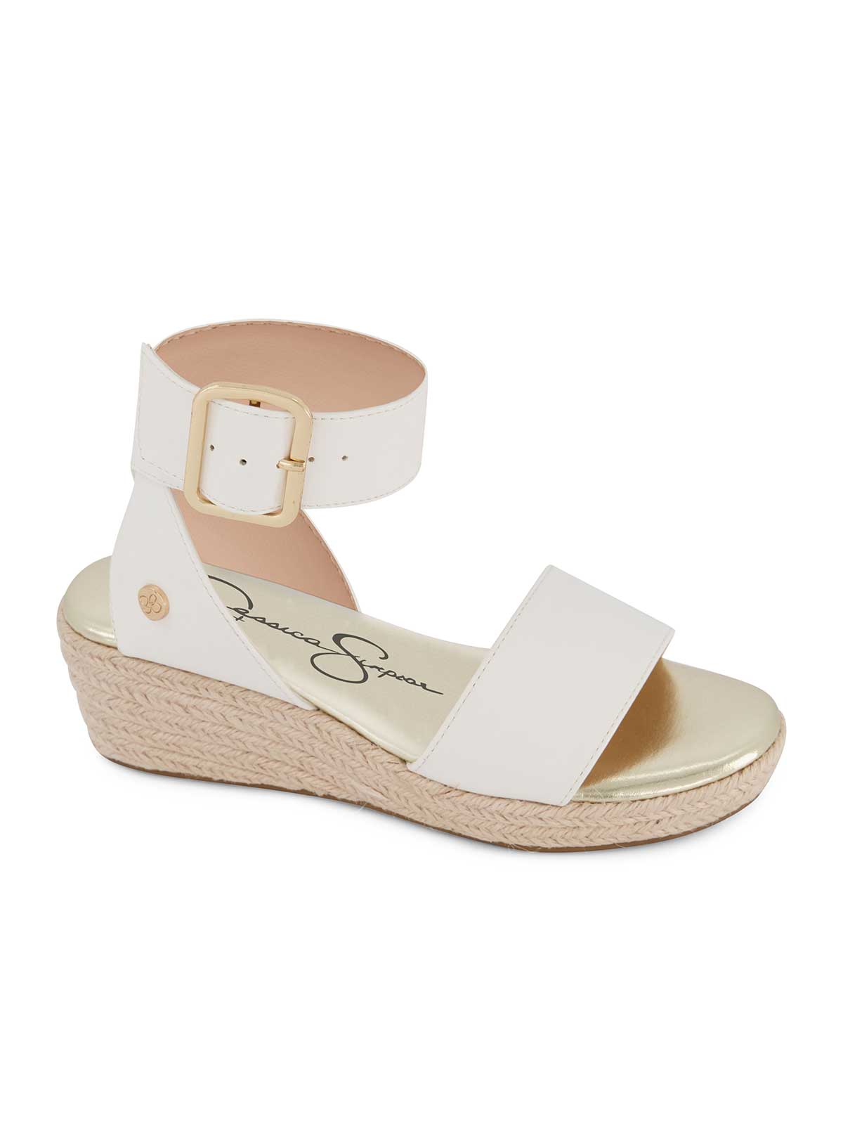 Jessica Simpson Exclusive - Girls' Asha Cuff Wedge Sandals in White