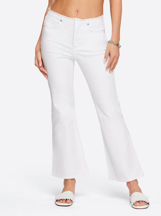 Jessica Simpson Recommended - Love Song High Rise Crop Flare in White