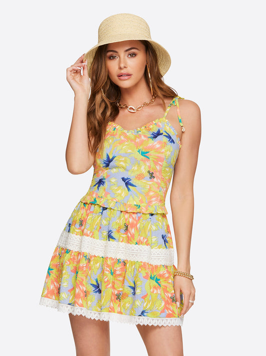 Jessica Simpson Trending - Clare Peplum Tank in Candy Hibiscus