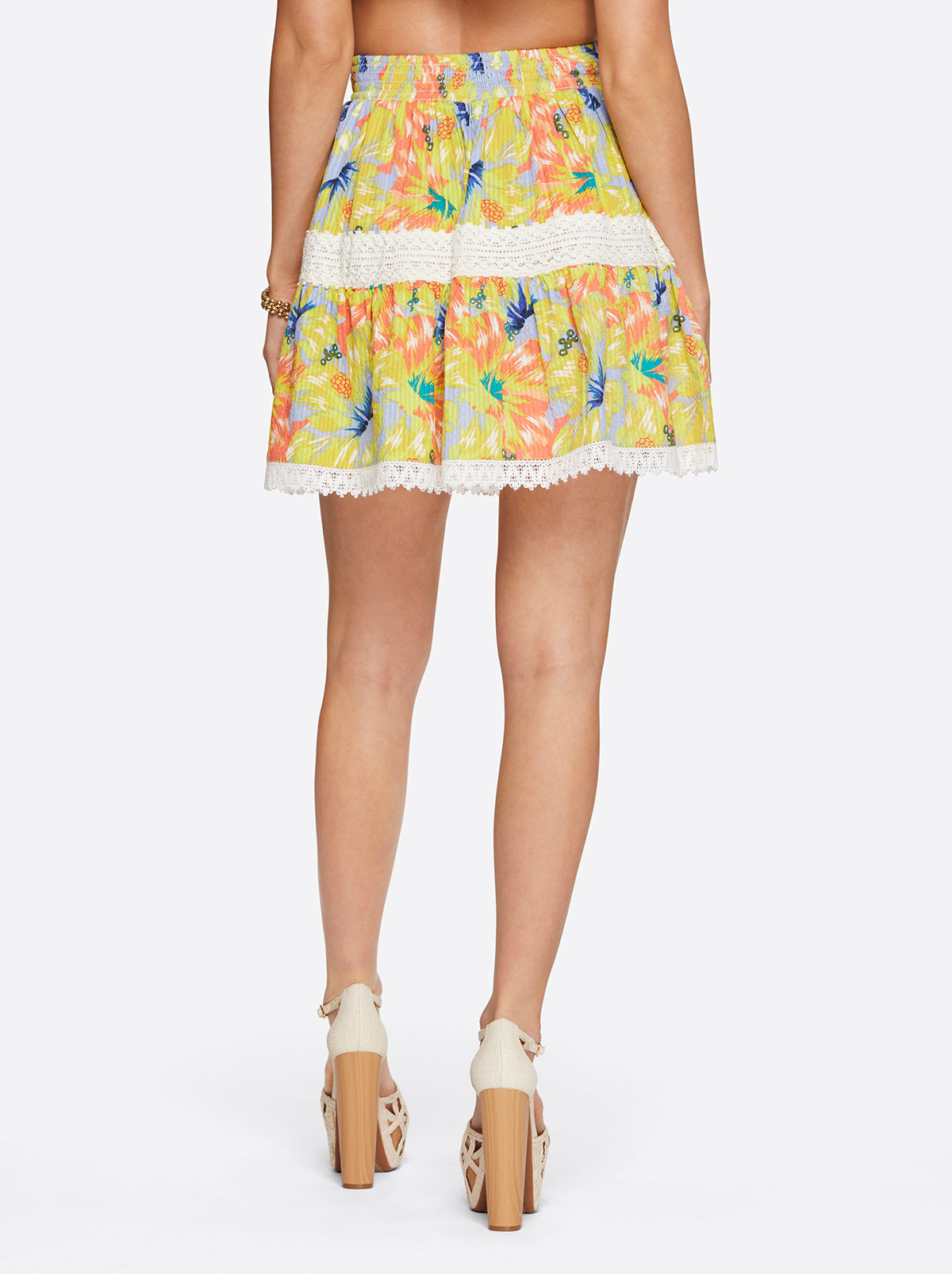 Jessica Simpson Popular - Indira Tiered Skirt in Candy Hibiscus