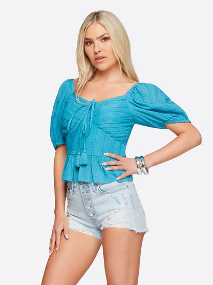 Jessica Simpson Exclusive - Ami Halter Top in Pagoda Blue