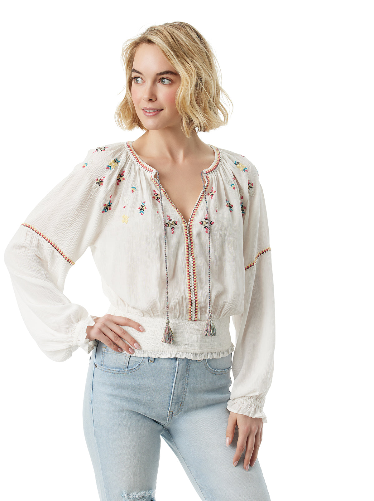 Jessica Simpson Trending - Tanuka Embellished Top in Gardenia