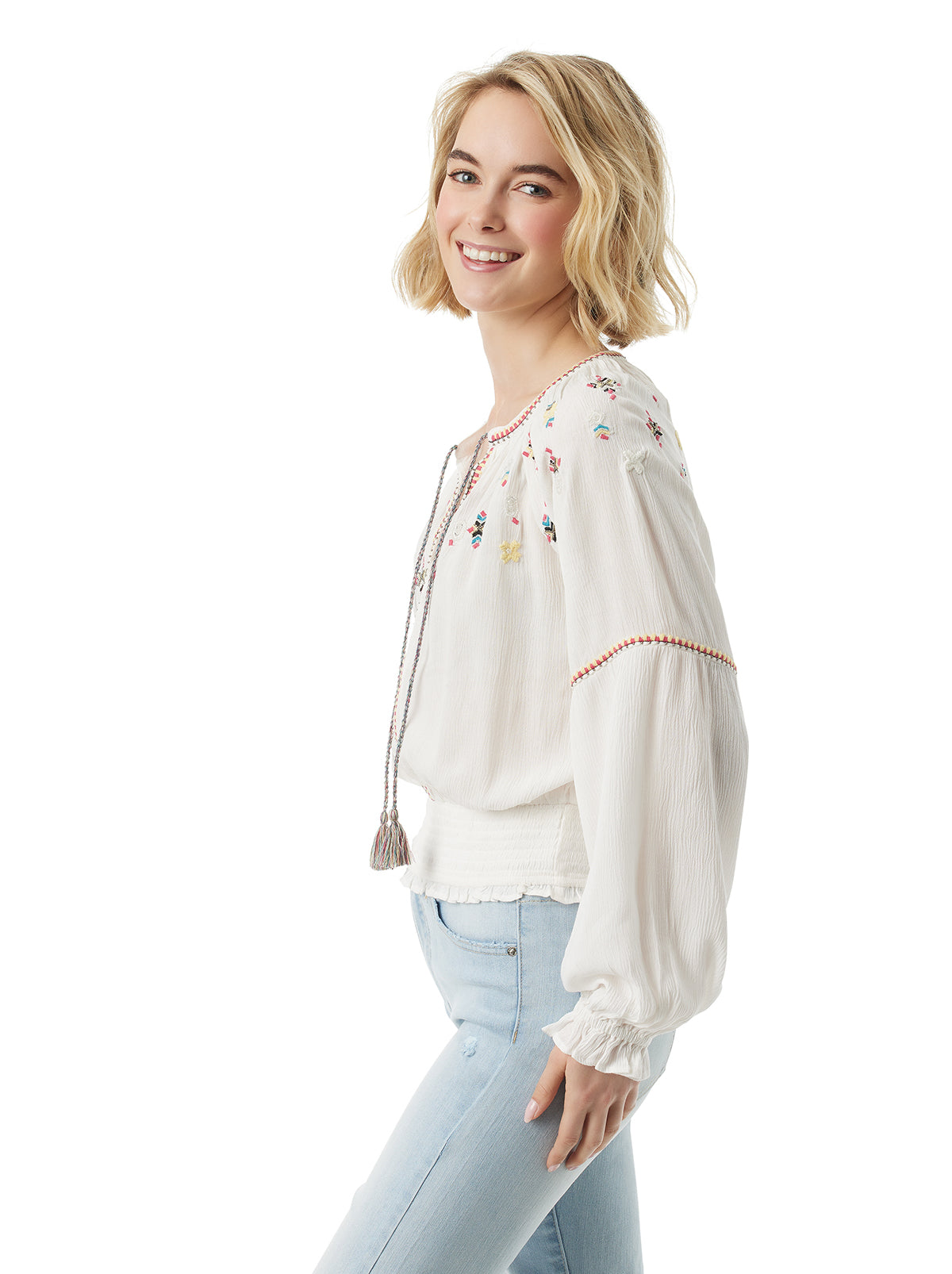 Jessica Simpson Trending - Tanuka Embellished Top in Gardenia