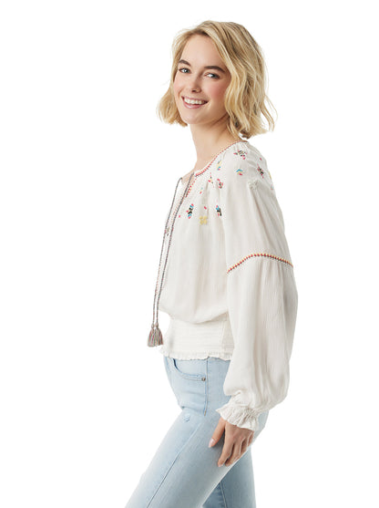 Jessica Simpson Trending - Tanuka Embellished Top in Gardenia