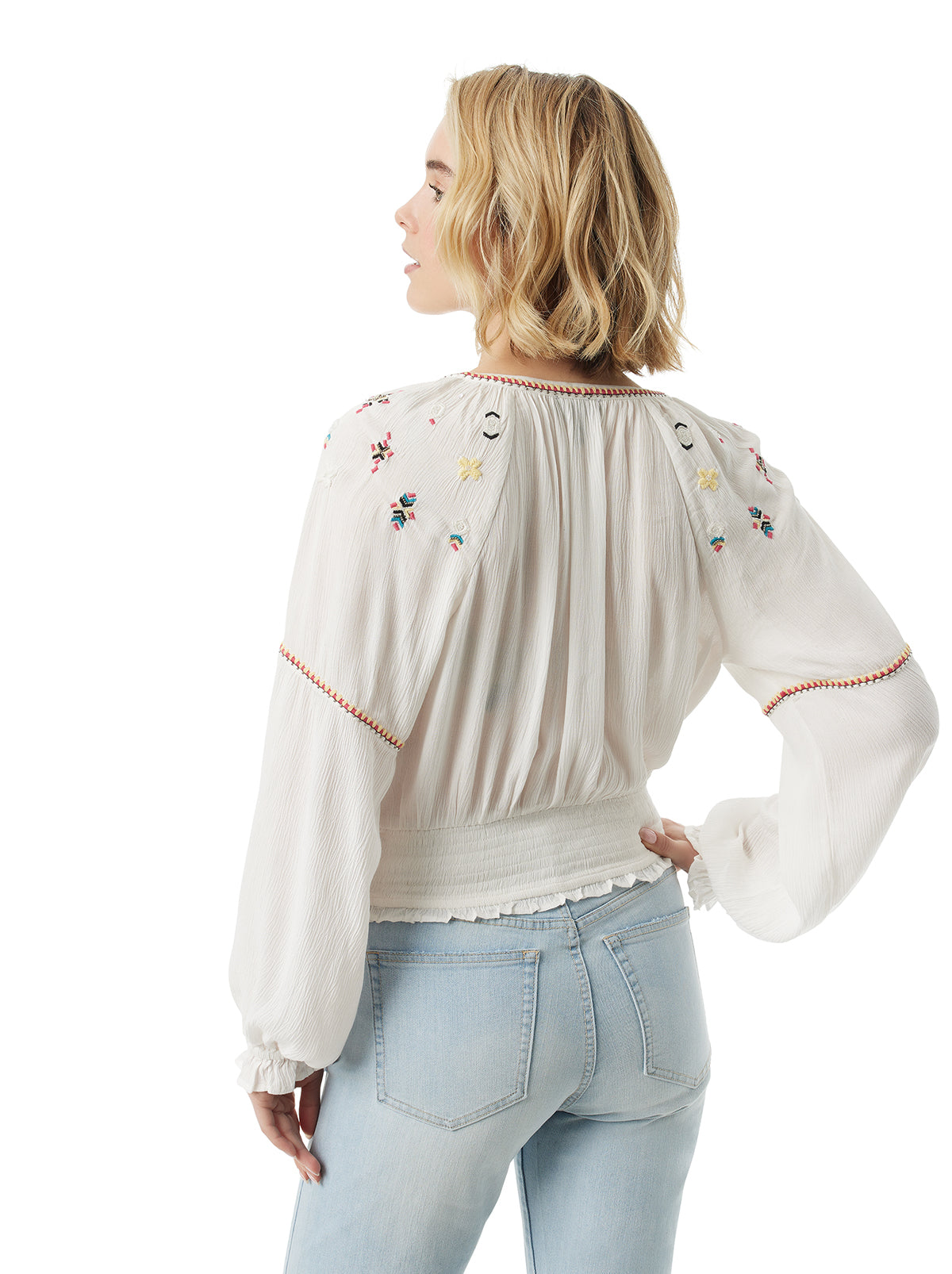 Jessica Simpson Trending - Tanuka Embellished Top in Gardenia