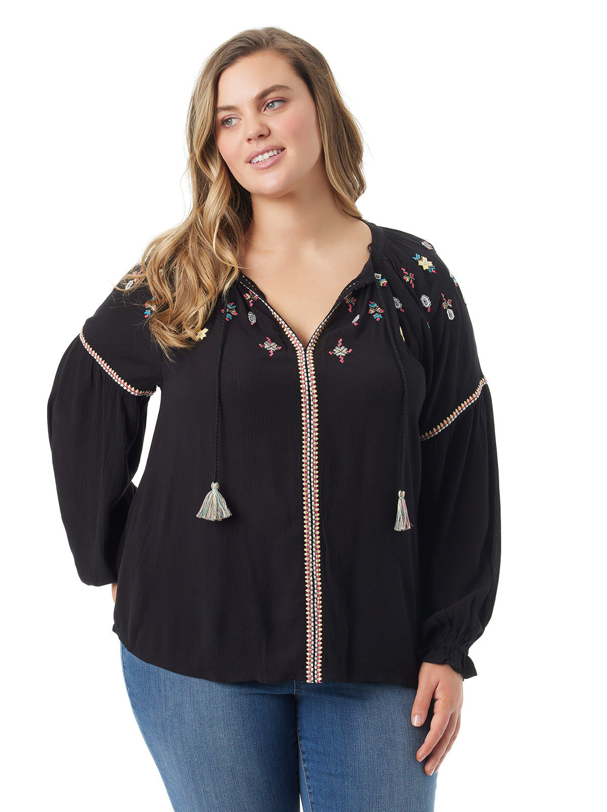 Jessica Simpson Best Seller - Lissy Embellished Top in Black