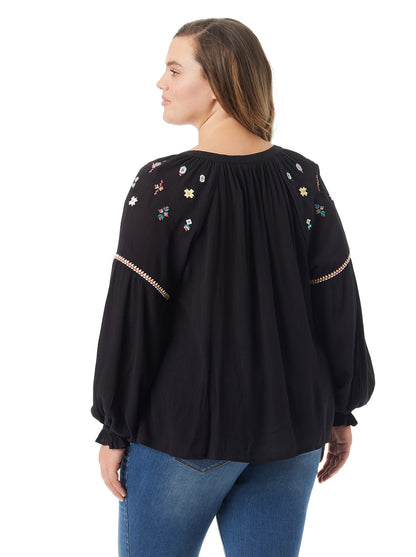 Jessica Simpson Best Seller - Lissy Embellished Top in Black