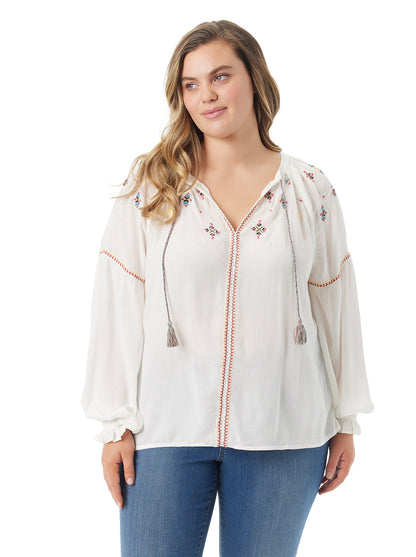 Jessica Simpson Recommended - Lissy Embellished Top in Gardenia