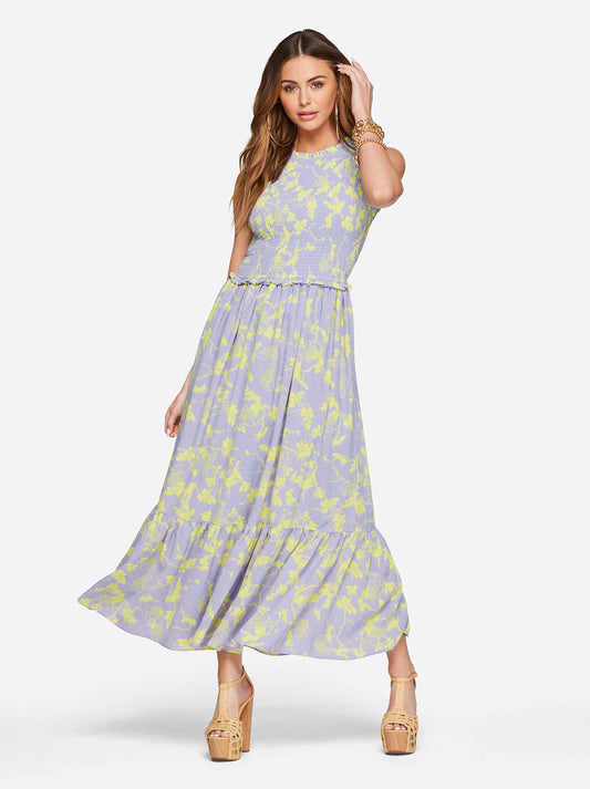 Jessica Simpson Exclusive - Mira Tiered Ruffle Maxi Dress in Hidden Lotus