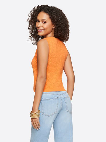 Jessica Simpson Exclusive - Ivy Mesh Tank in Mandarin Orange