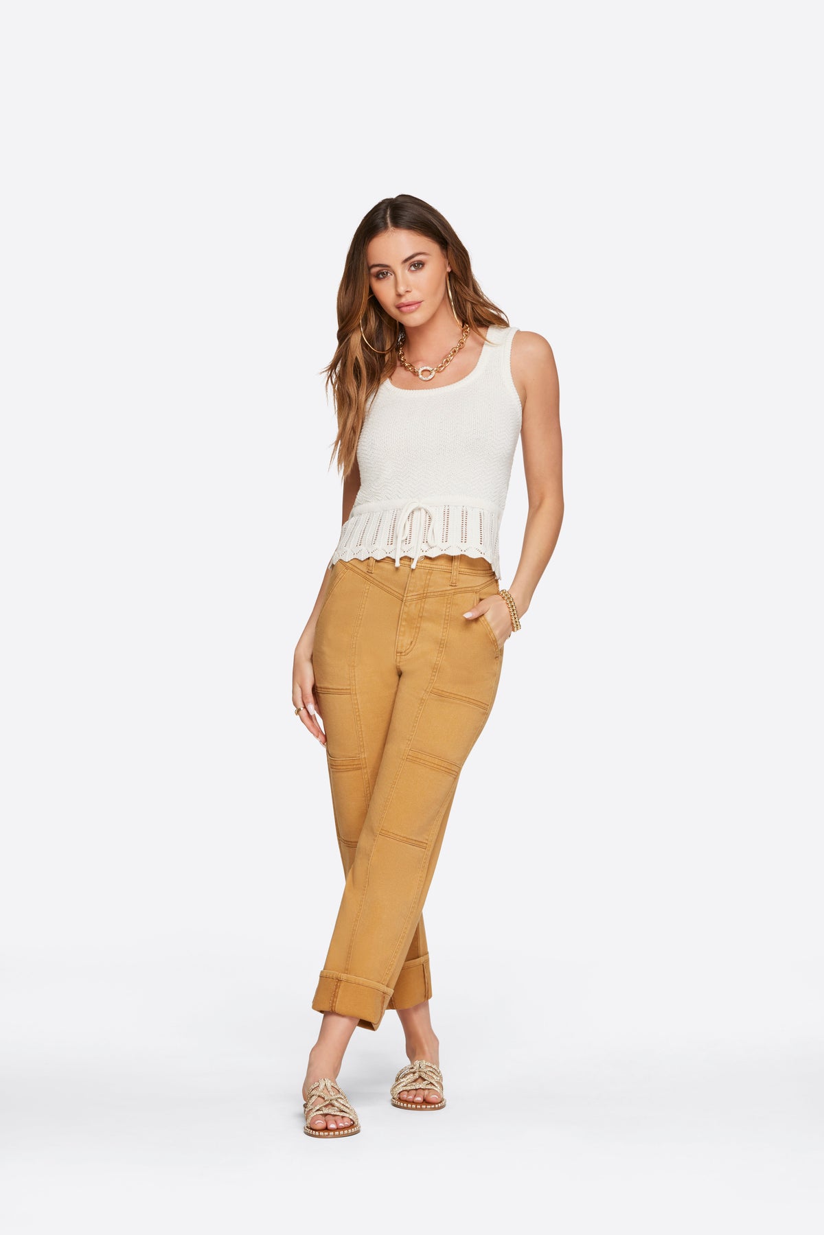 Jessica Simpson Best Seller - Sierra Sweater Tank in Gardenia