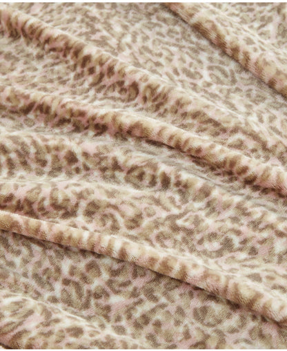 Jessica Simpson Exclusive - Leopard Printed Plush Duvet Cover  Set