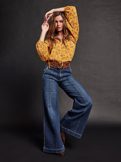 Jessica Simpson Recommended - Spirit Super Wide Leg Jean in Soul Mate
