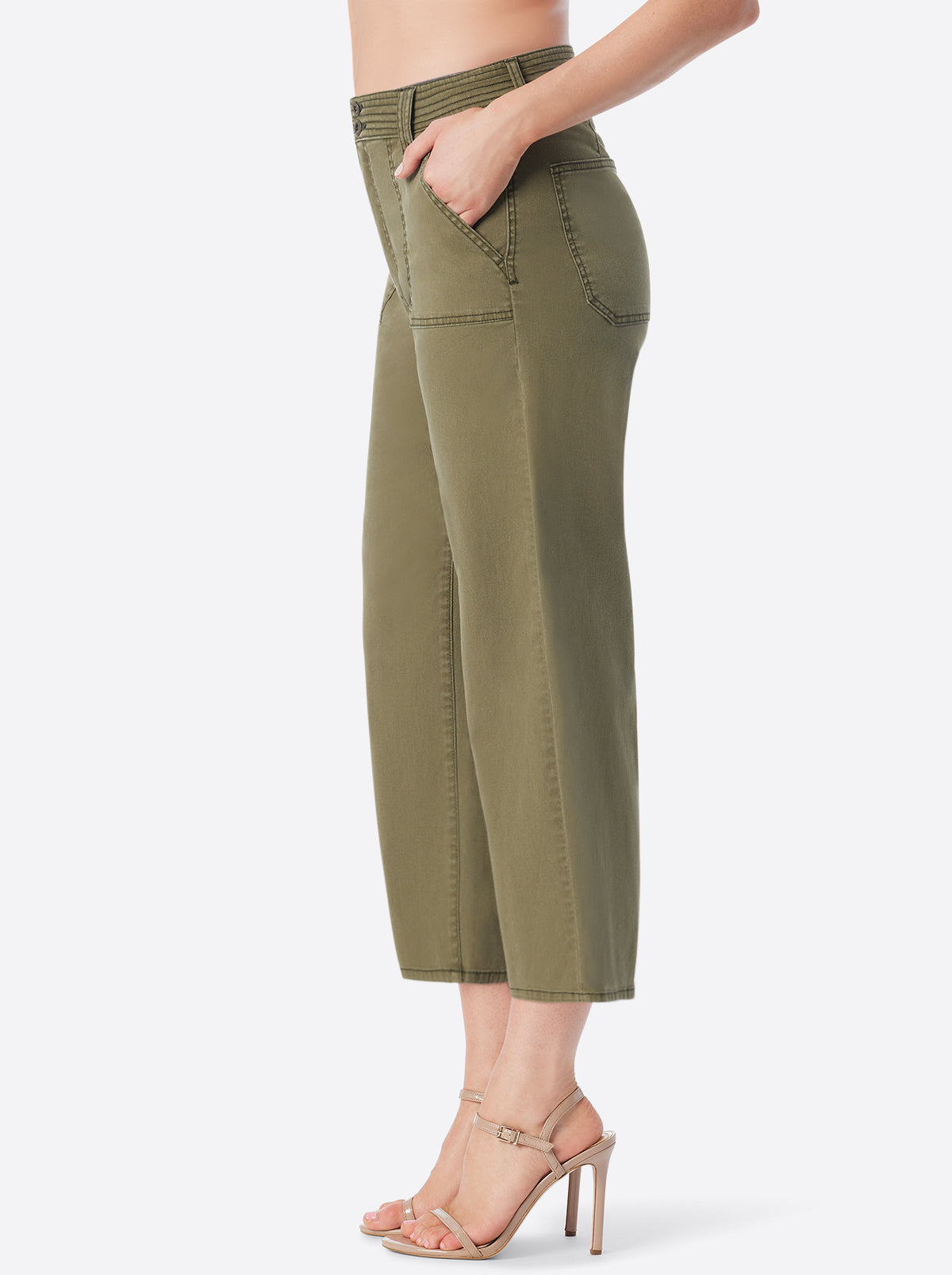 Jessica Simpson Recommended - Wide Leg Chino in Bronze Green