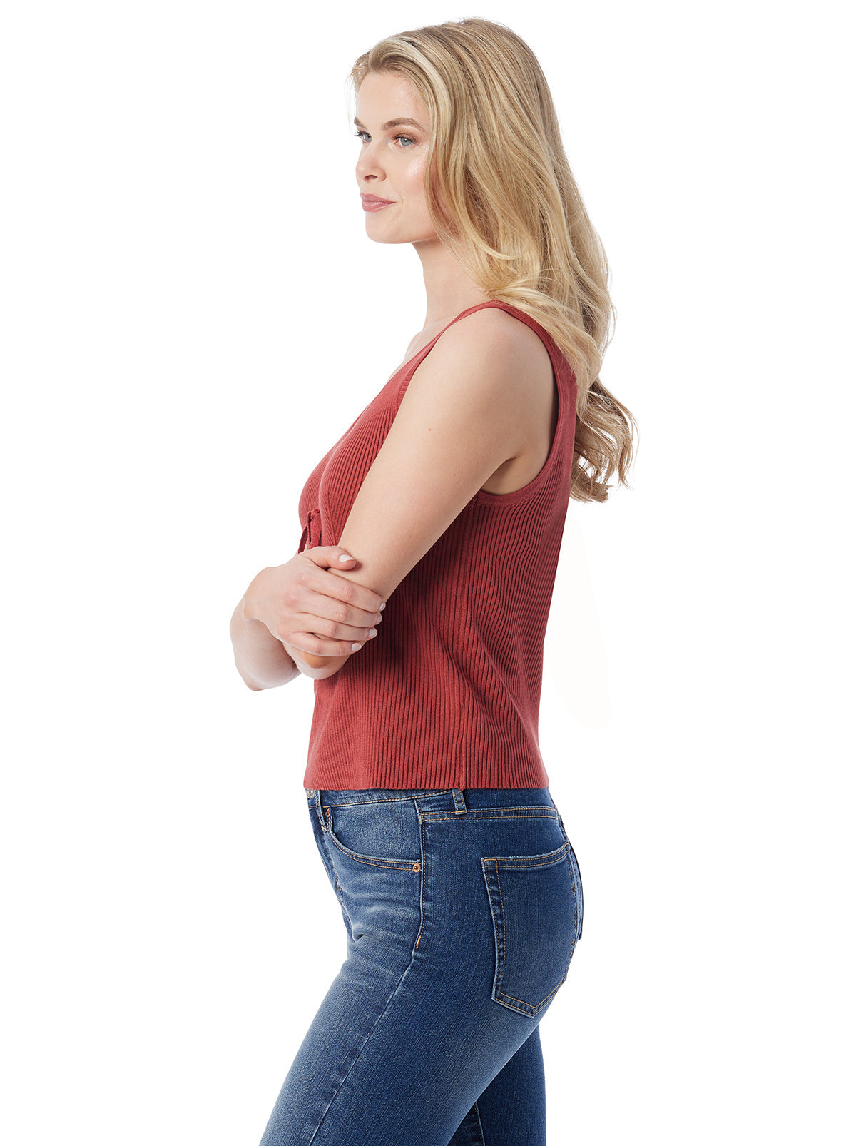 Jessica Simpson Best Seller - Johanna Lace Up Tank in Chili Oil