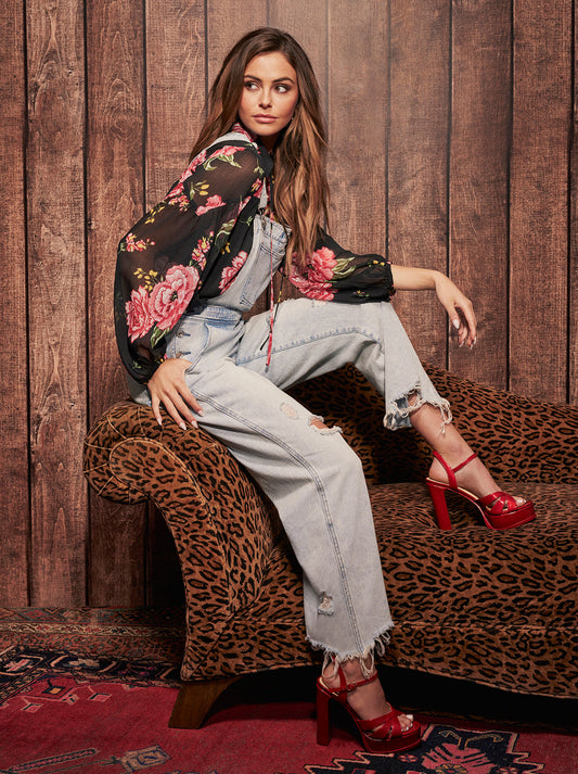 Jessica Simpson Exclusive - Doris Blouse in Sketchy Roses