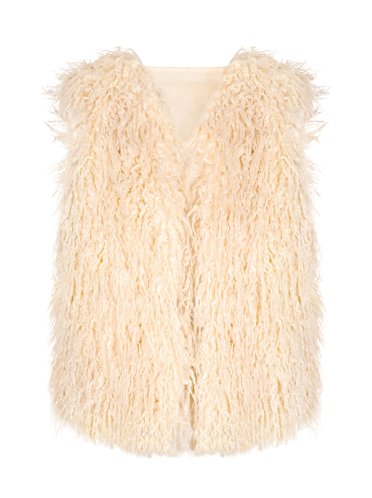 Jessica Simpson Best Seller - Fur Vest in Gardenia