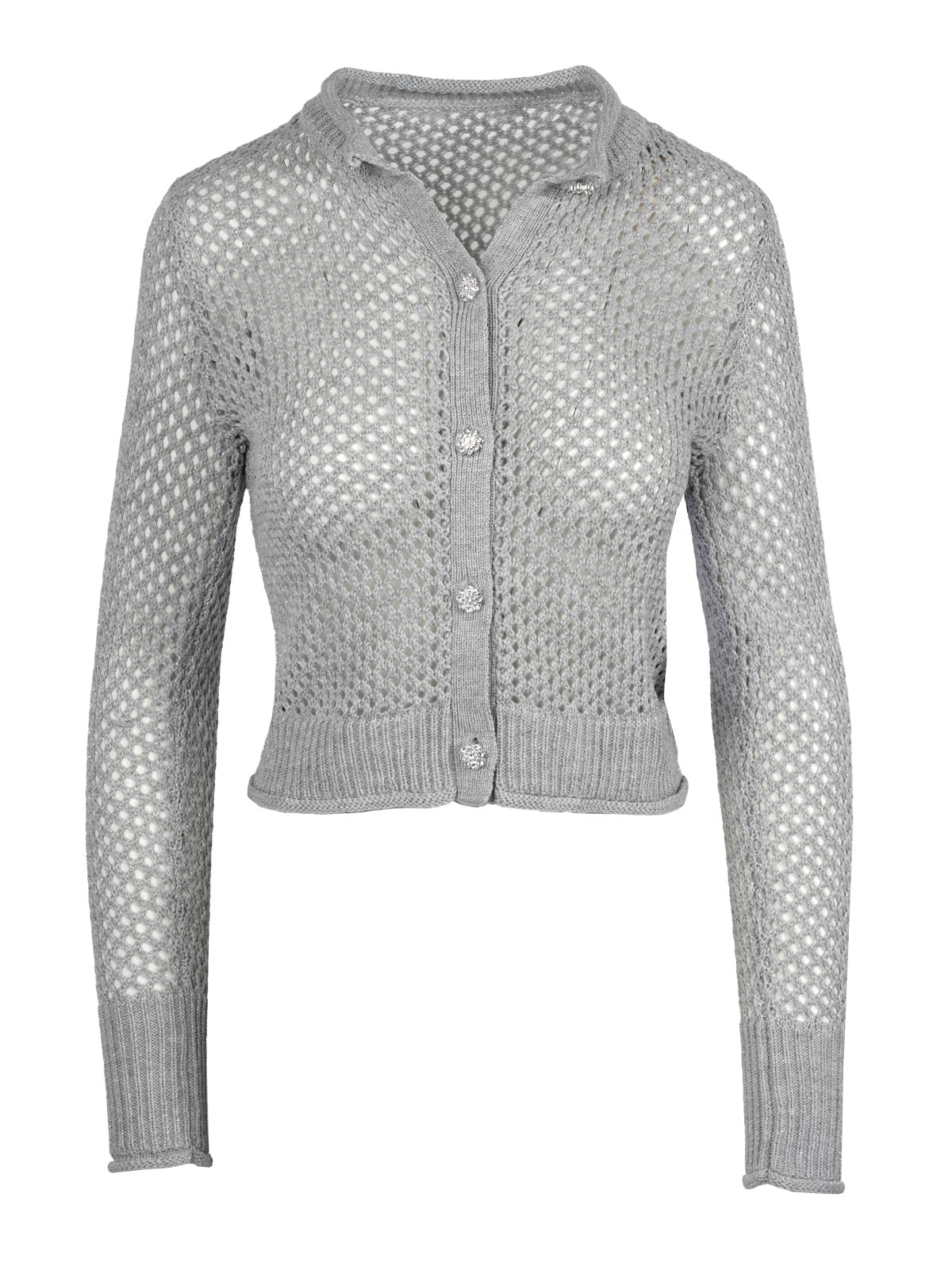 Jessica Simpson Exclusive - Bianka Cardigan in Metallic Silver