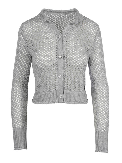 Jessica Simpson Exclusive - Bianka Cardigan in Metallic Silver
