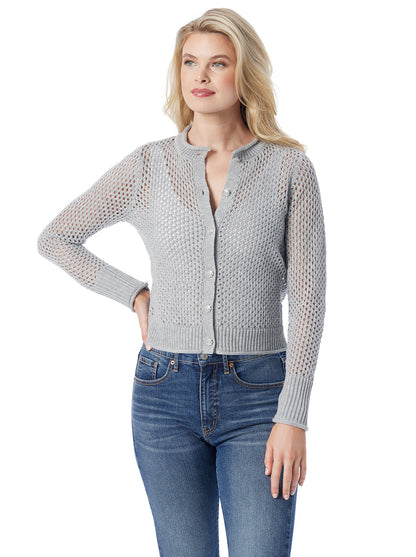 Jessica Simpson Exclusive - Bianka Cardigan in Metallic Silver