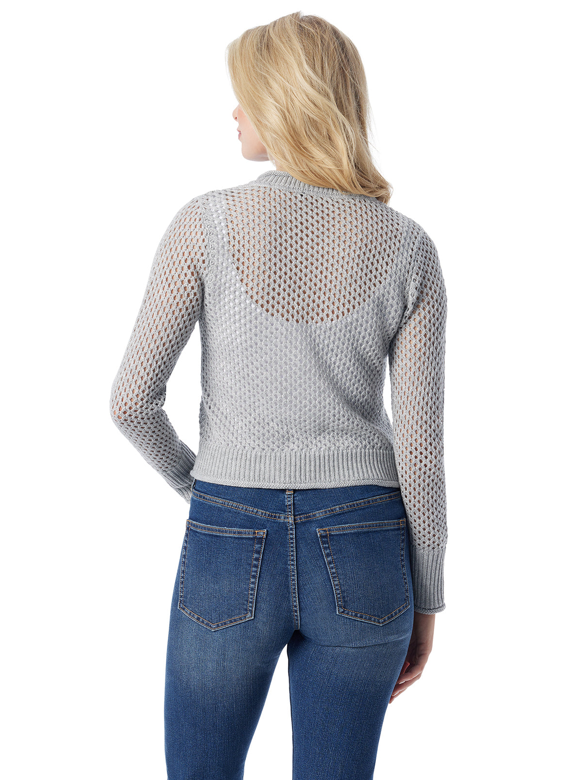 Jessica Simpson Exclusive - Bianka Cardigan in Metallic Silver