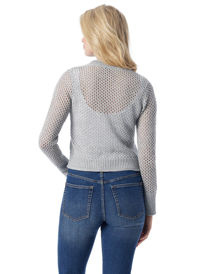 Jessica Simpson Exclusive - Bianka Cardigan in Metallic Silver