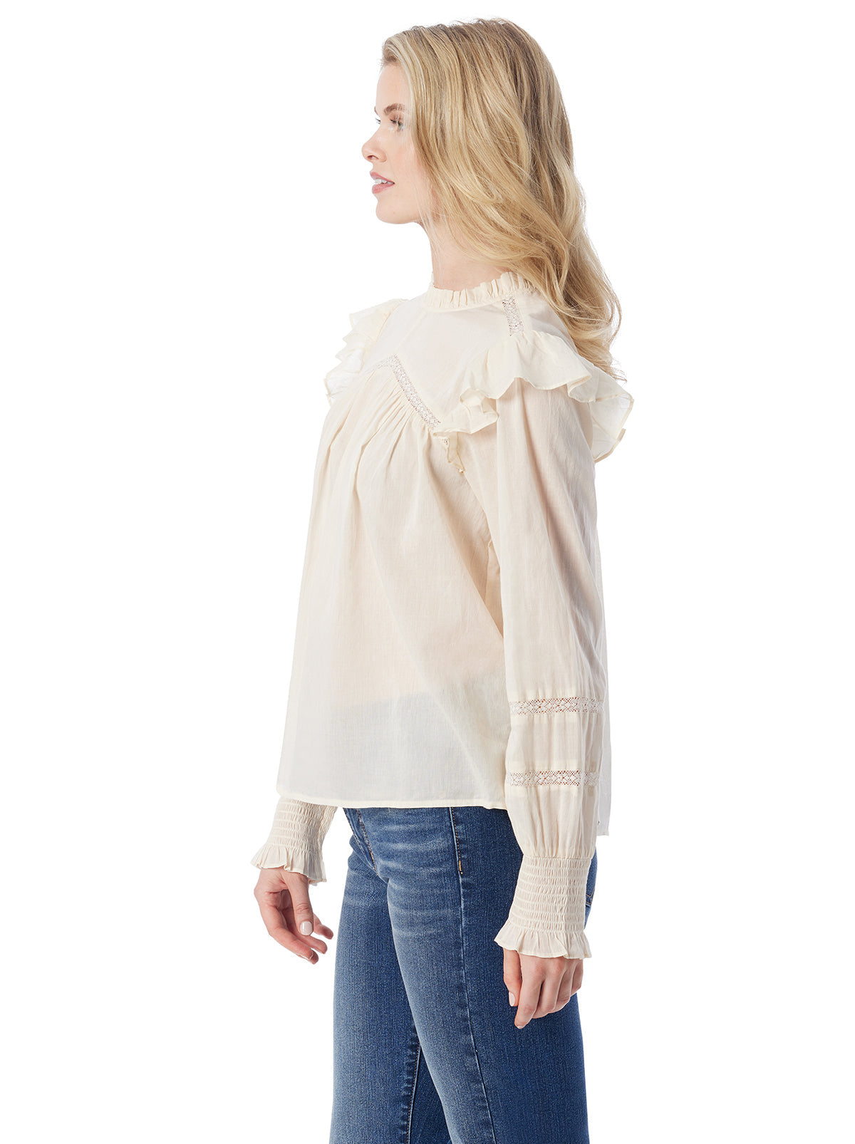 Jessica Simpson Popular - Elsiana Ruffle Top in Parchment