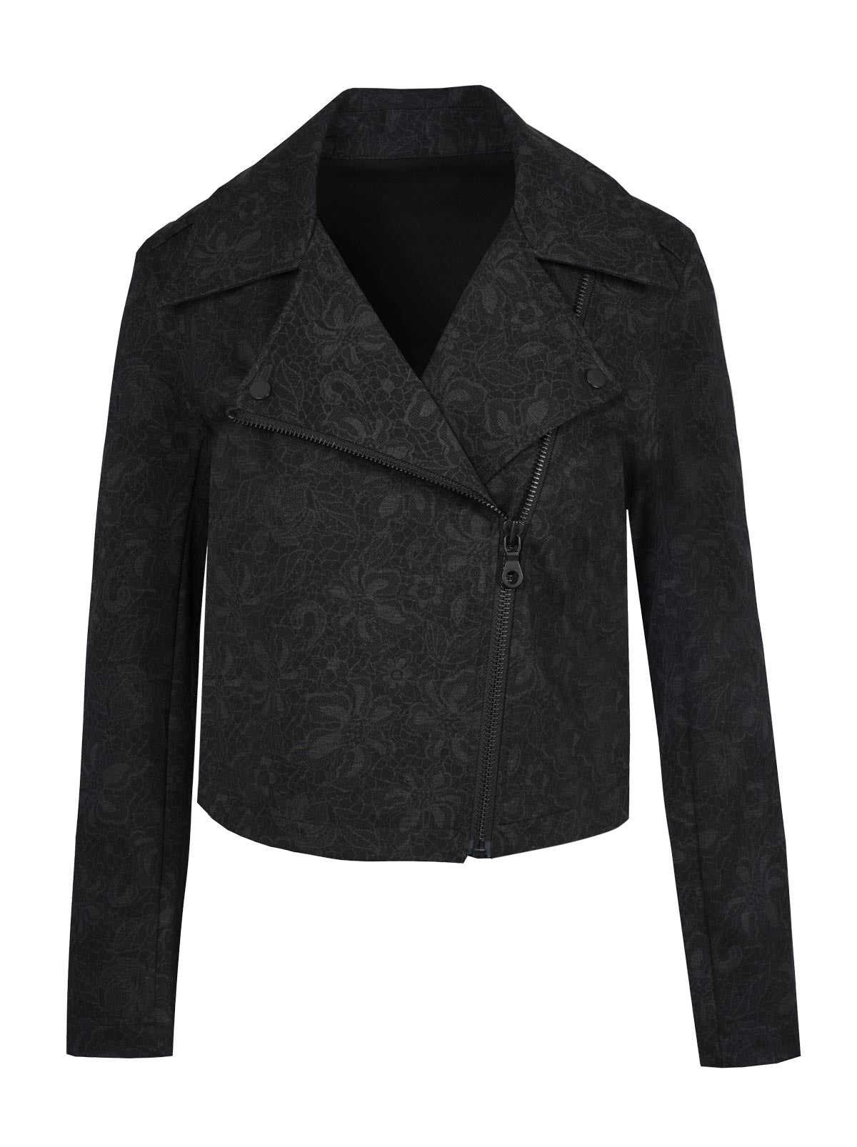 Jessica Simpson Popular - Biker Jacket in Black Laced Floral