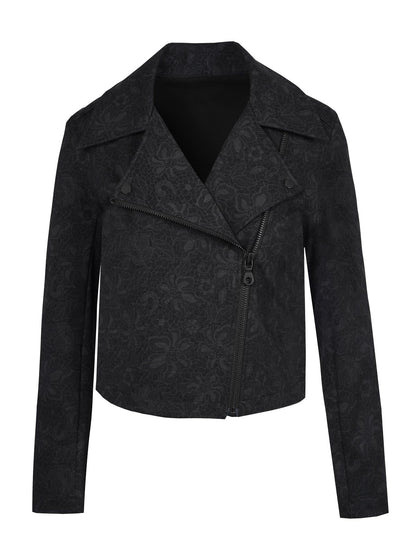 Jessica Simpson Popular - Biker Jacket in Black Laced Floral