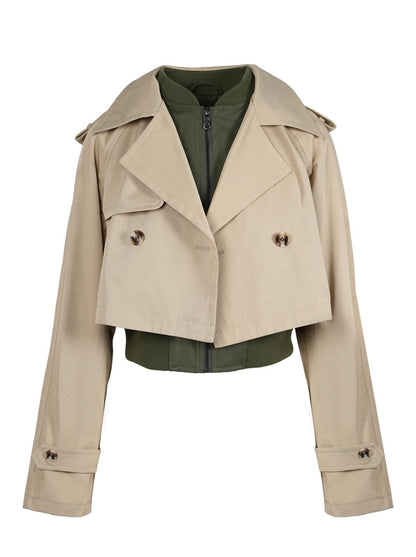 Jessica Simpson Trending - Trench Bomber Jacket in Khaki