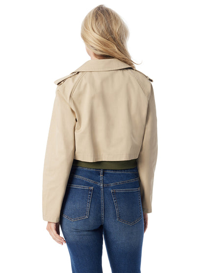 Jessica Simpson Trending - Trench Bomber Jacket in Khaki